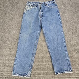Vintage Carhartt B21DST Flannel Lined Jeans Mens 34x29 Tag 36x30 Made USA